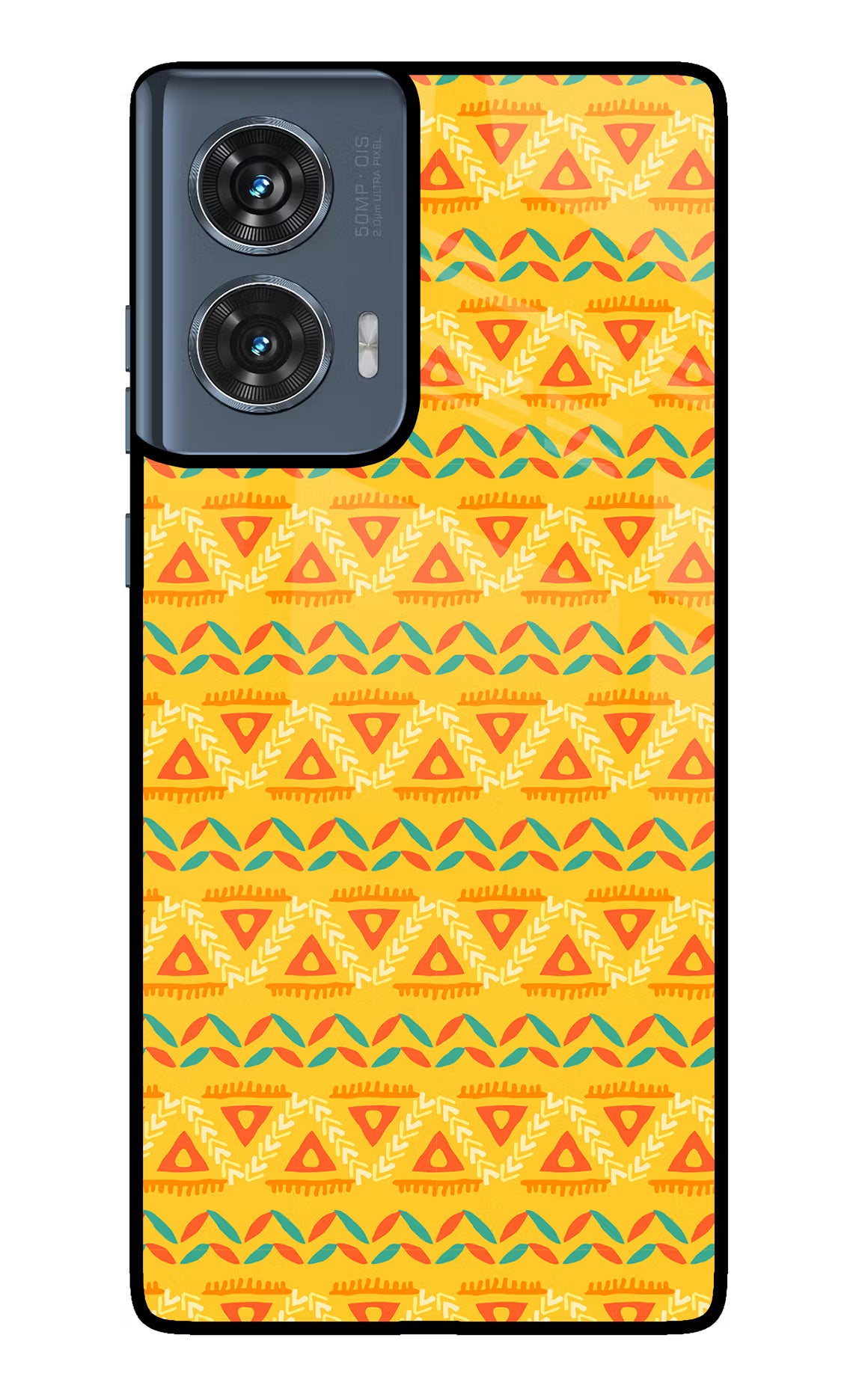 Tribal Pattern Moto Edge 50 Fusion Glass Case Back Cover by Casekaro