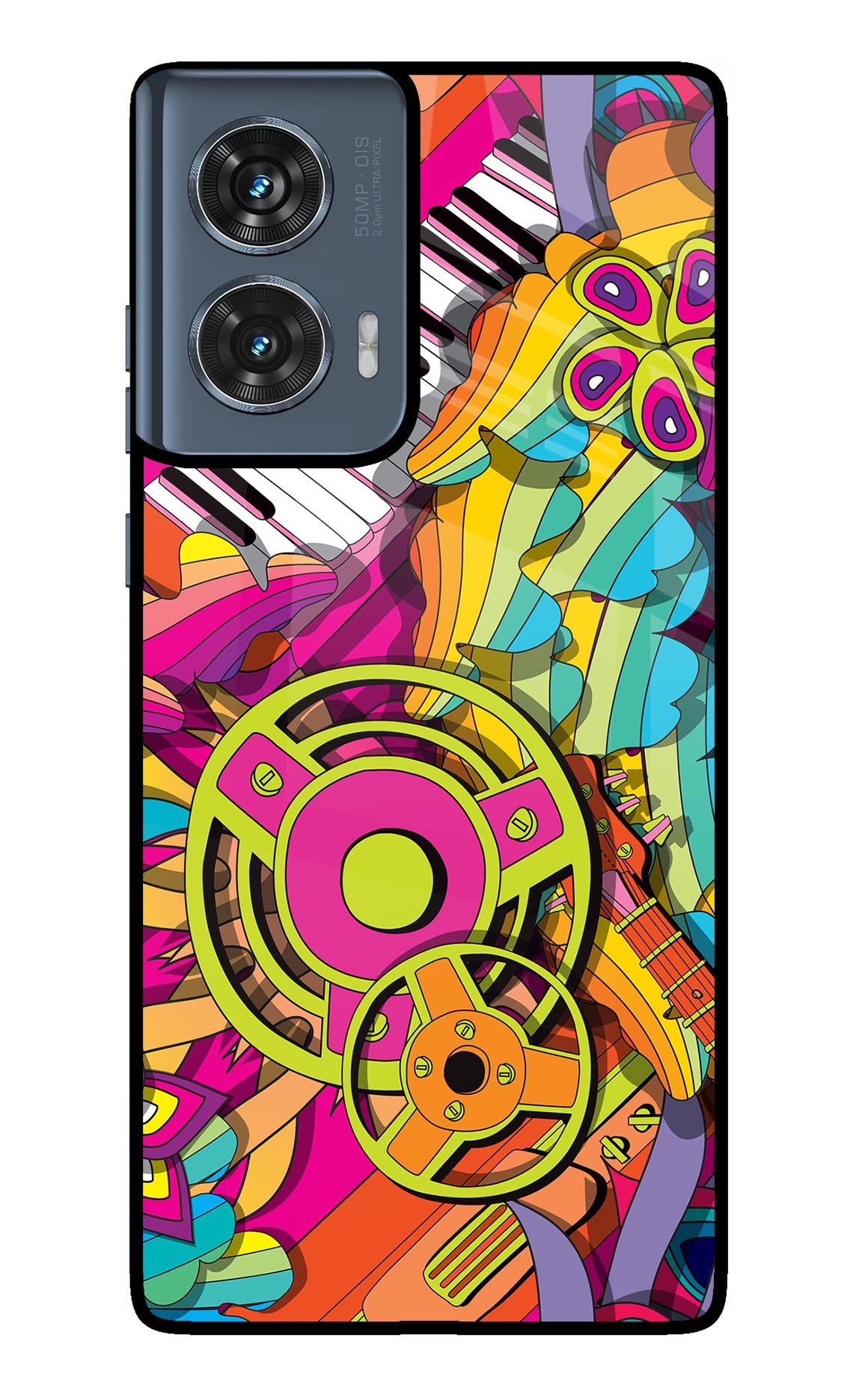 Music Doodle Moto Edge 50 Fusion Glass Case