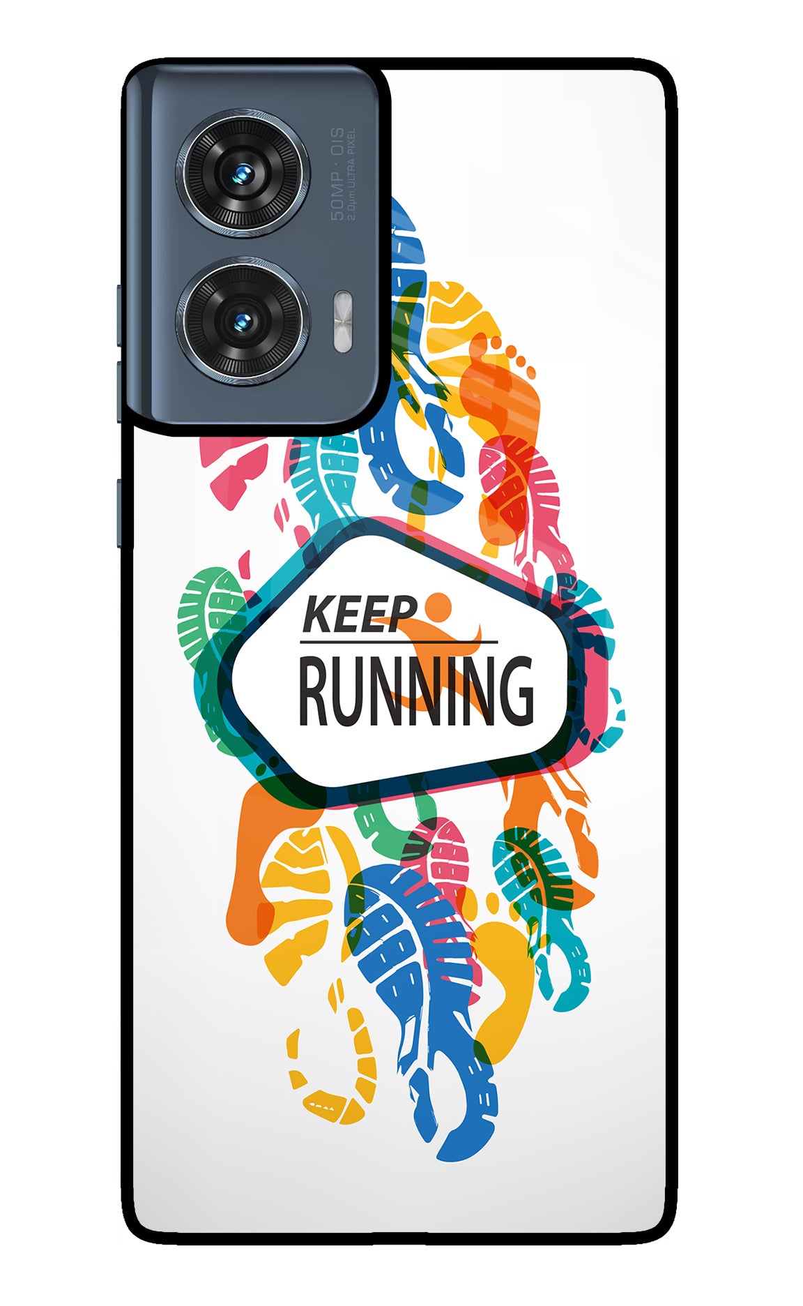 Keep Running Moto Edge 50 Fusion Glass Case