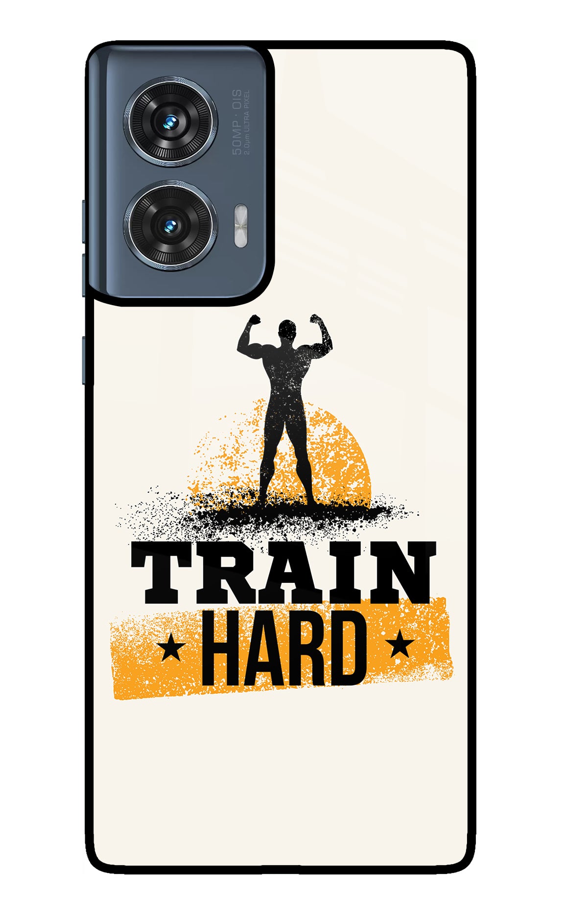 Train Hard Moto Edge 50 Fusion Glass Case