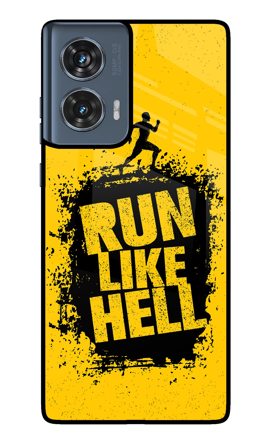 Run Like Hell Moto Edge 50 Fusion Glass Case