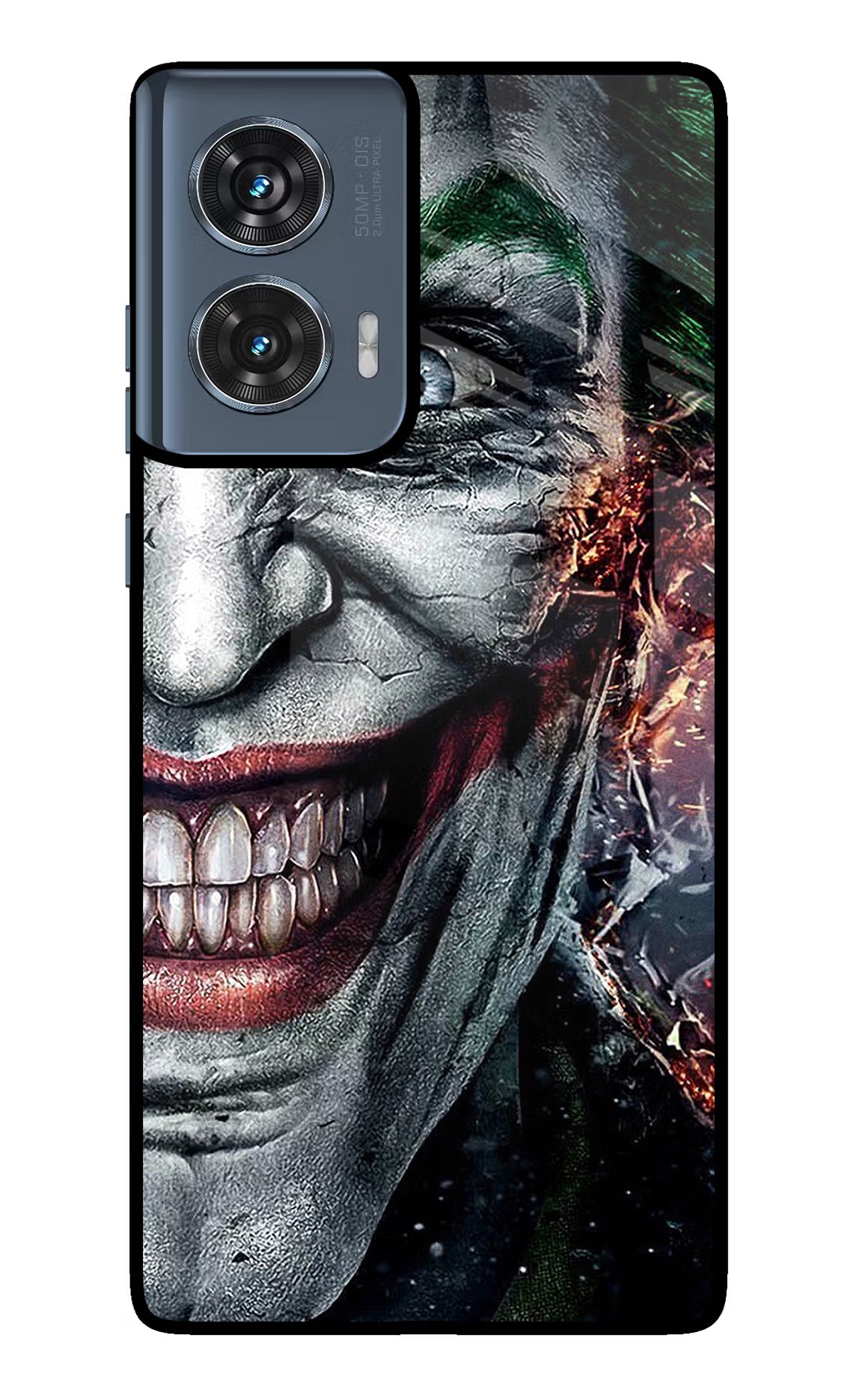 Joker Cam Moto Edge 50 Fusion Glass Case Back Cover by Casekaro