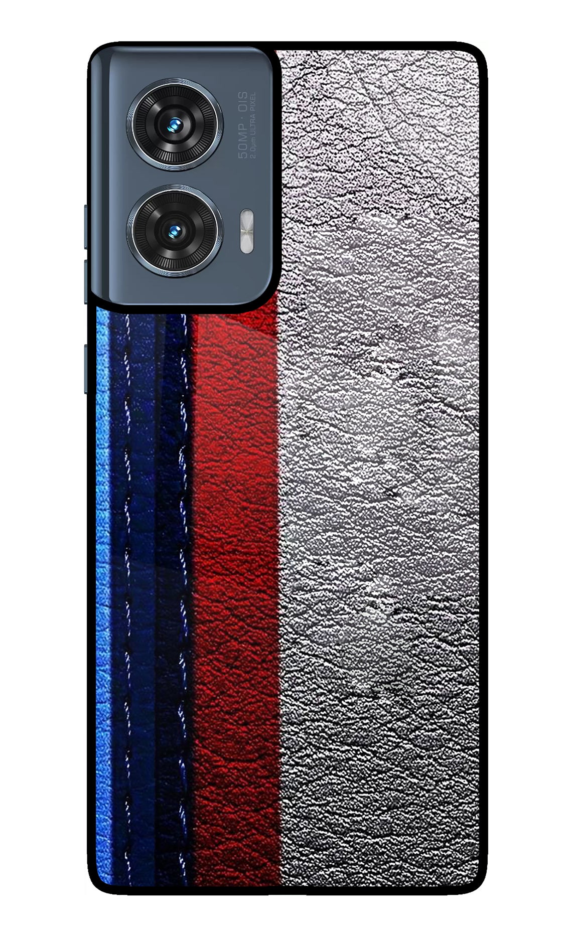 BMW Stripes Moto Edge 50 Fusion Glass Case