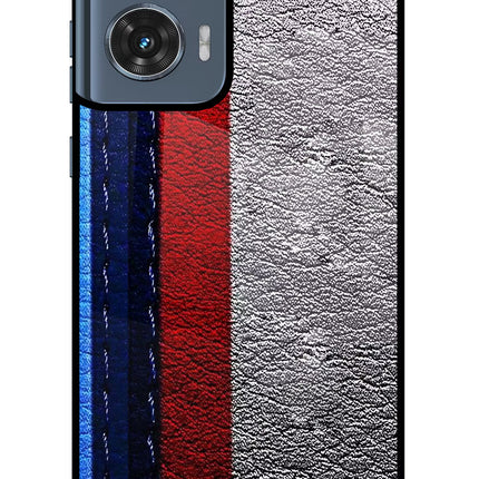BMW Stripes Moto Edge 50 Fusion Glass Case Back Cover by Casekaro