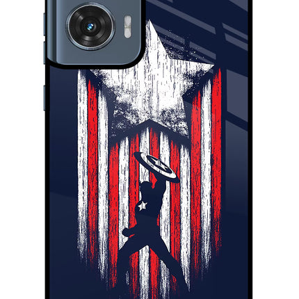 Captain America Marvel Art Moto Edge 50 Fusion Glass Case Back Cover by Casekaro
