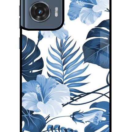 Fabric Art Moto Edge 50 Fusion Glass Case Back Cover by Casekaro