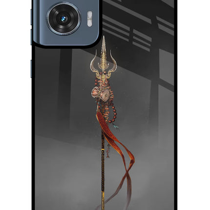 Shiv Trishul Moto Edge 50 Fusion Glass Case Back Cover by Casekaro