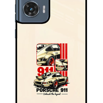 Classic Porsche 911 Moto Edge 50 Fusion Glass Case Back Cover by Casekaro