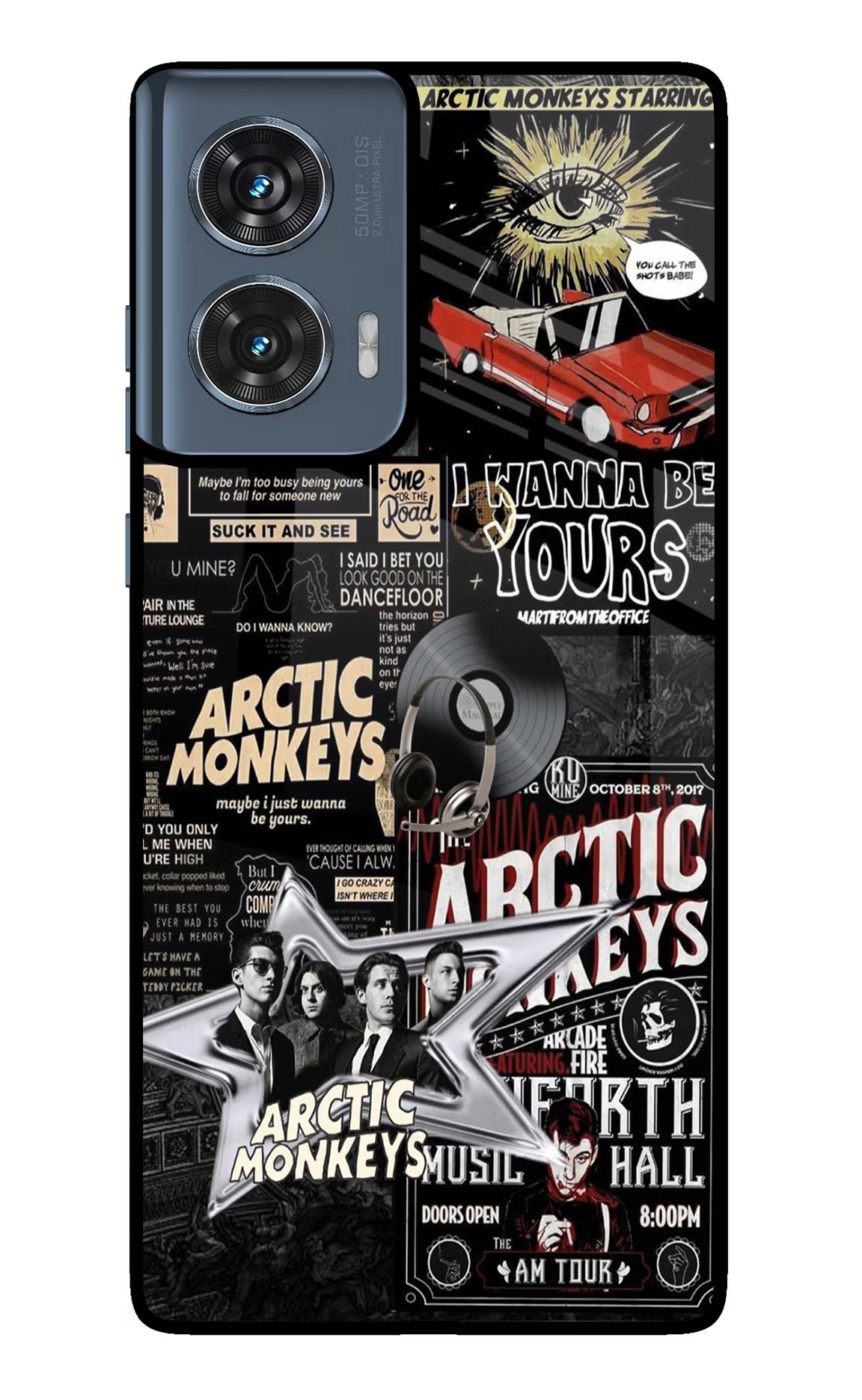 Arctic Monkeys Moto Edge 50 Fusion Glass Case Back Cover by Casekaro