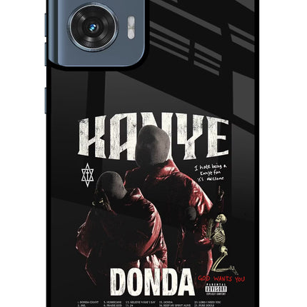 Donda Kanye West Moto Edge 50 Fusion Glass Case Back Cover by Casekaro