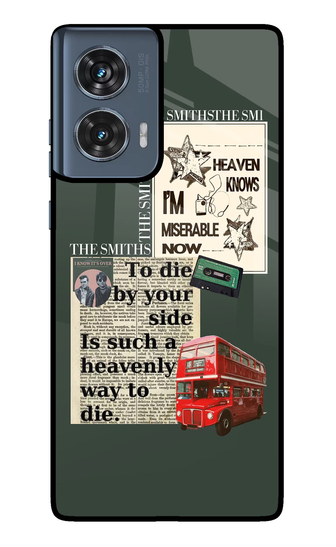 The Smiths Moto Edge 50 Fusion Glass Case Back Cover by Casekaro