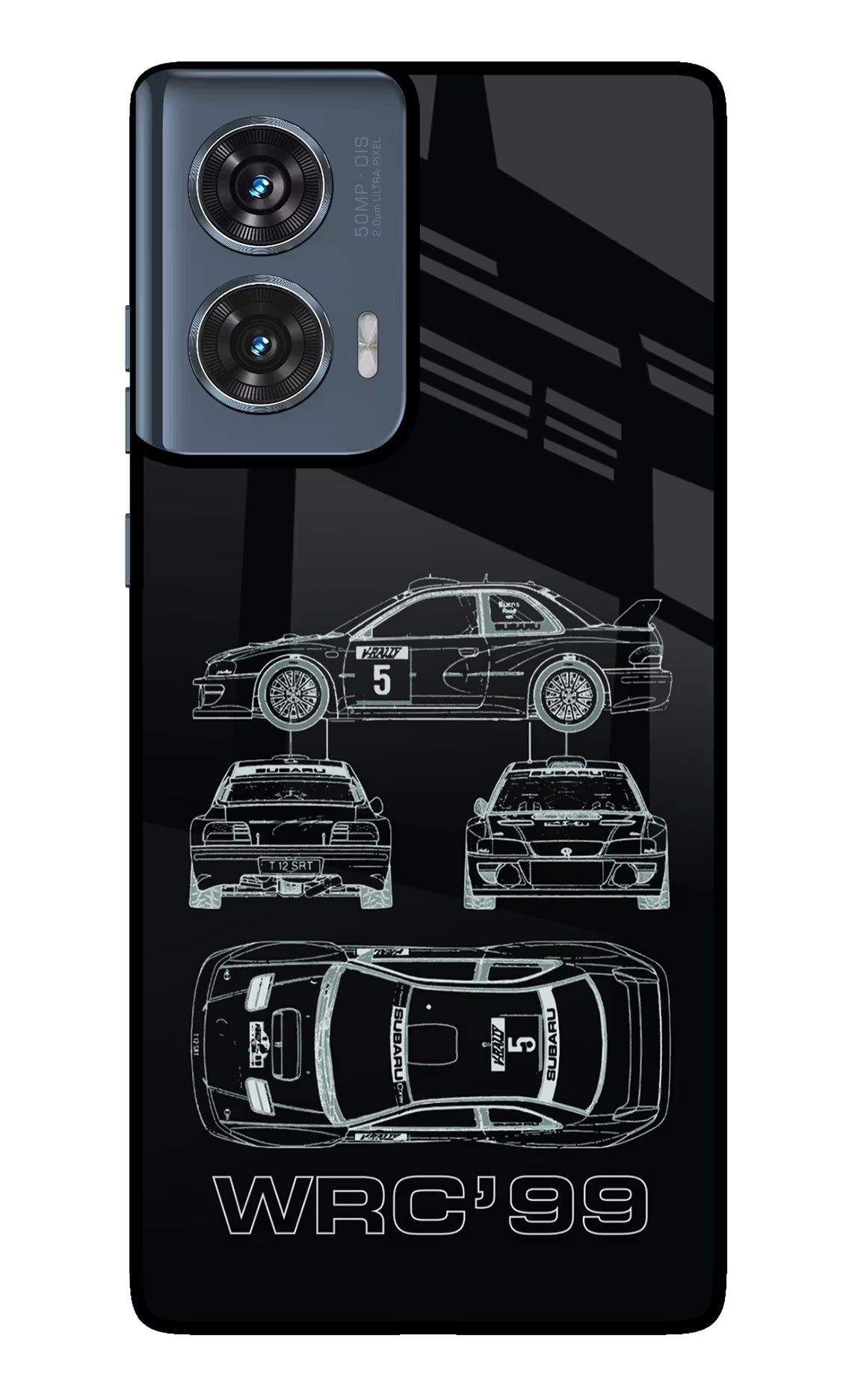 WRC'99 Moto Edge 50 Fusion Glass Case Back Cover by Casekaro