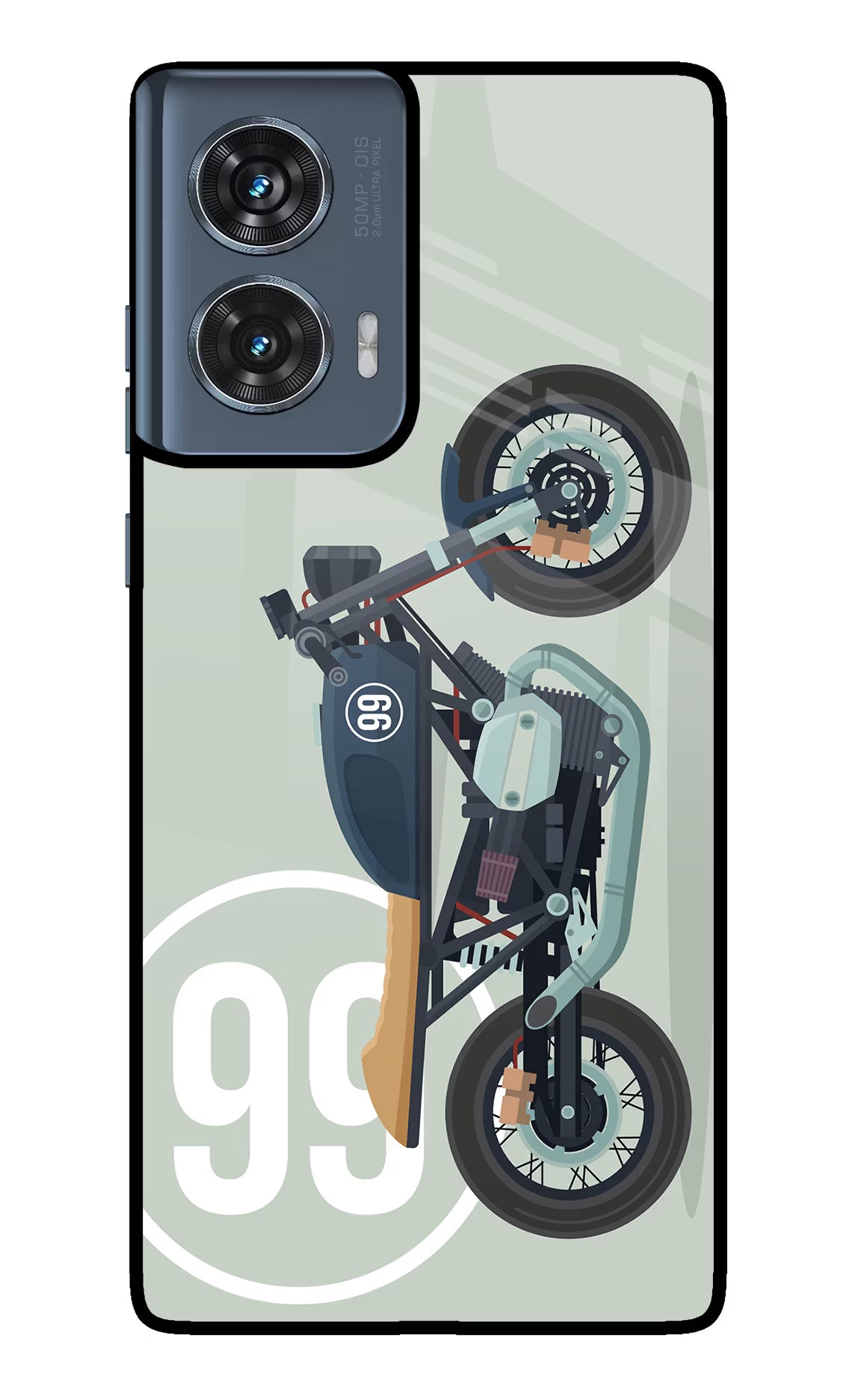 Classic Cafe Racer 99 Moto Edge 50 Fusion Glass Case