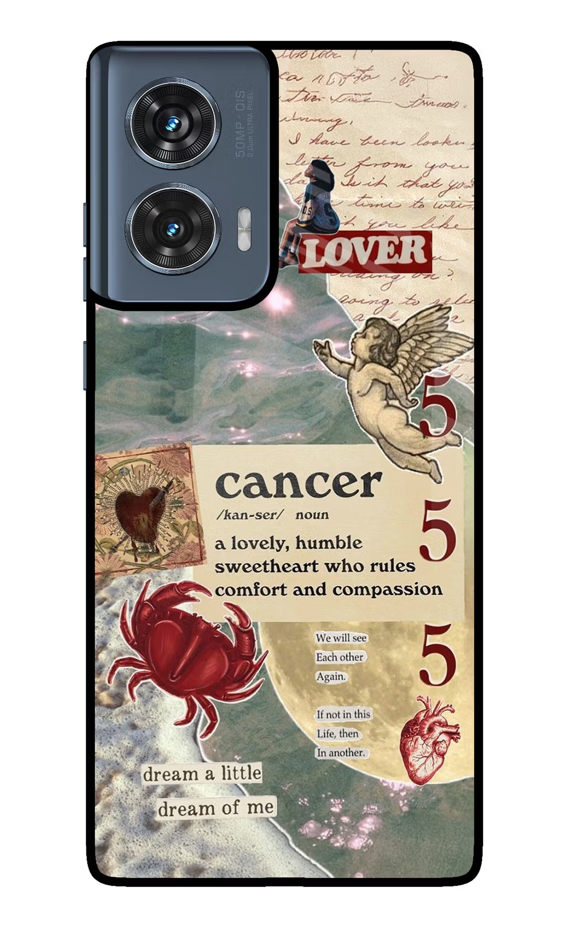 Cancer Zodiac Moto Edge 50 Fusion Glass Case