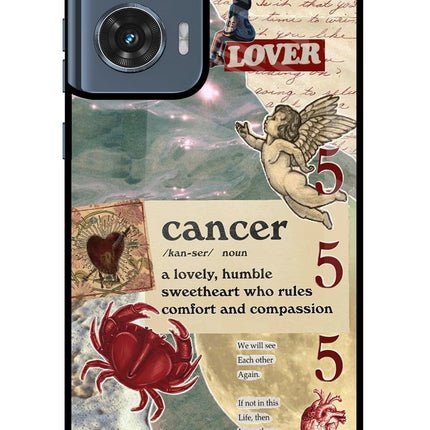 Cancer Zodiac Moto Edge 50 Fusion Glass Case Back Cover by Casekaro