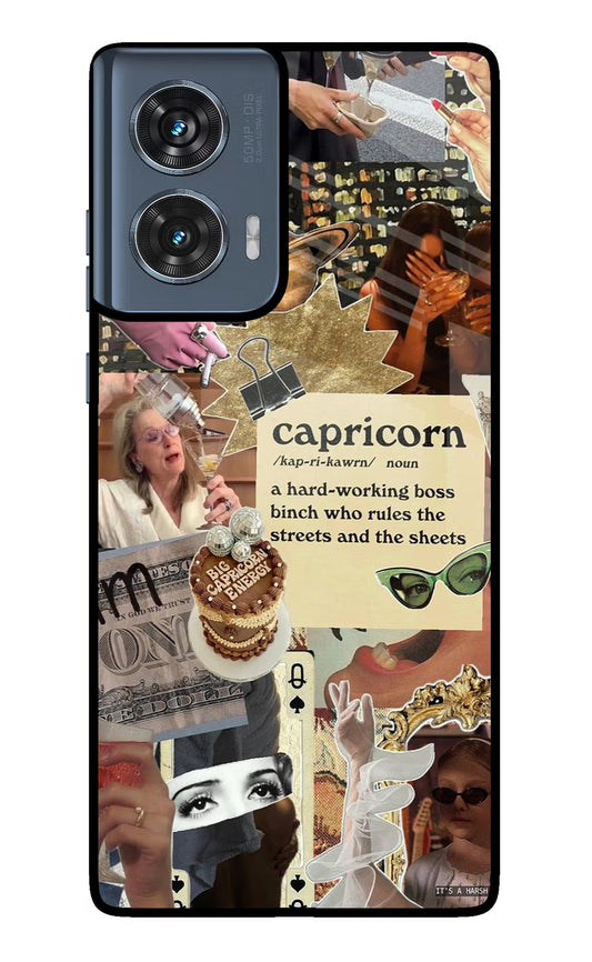 Capricorn Zodiac Moto Edge 50 Fusion Glass Case