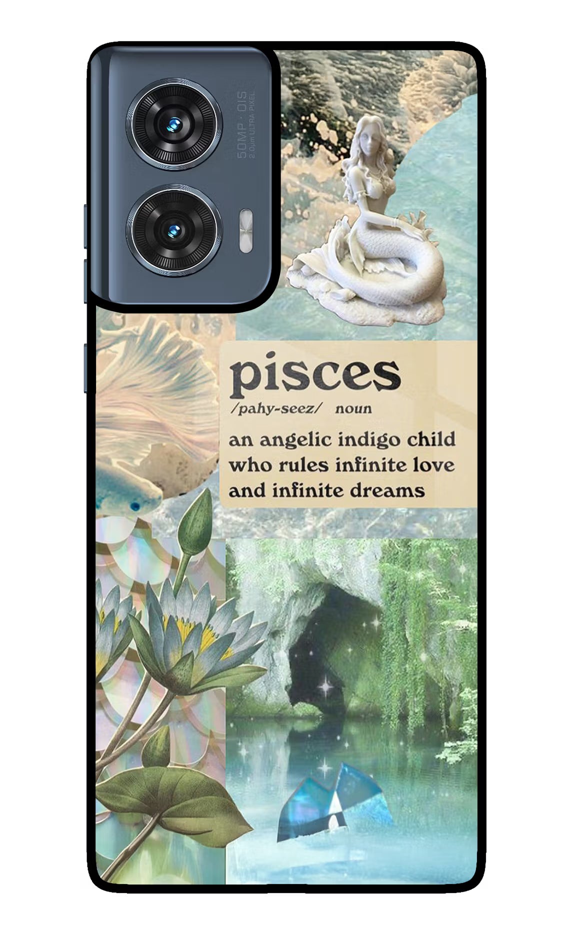 Pisces Zodiac Moto Edge 50 Fusion Glass Case