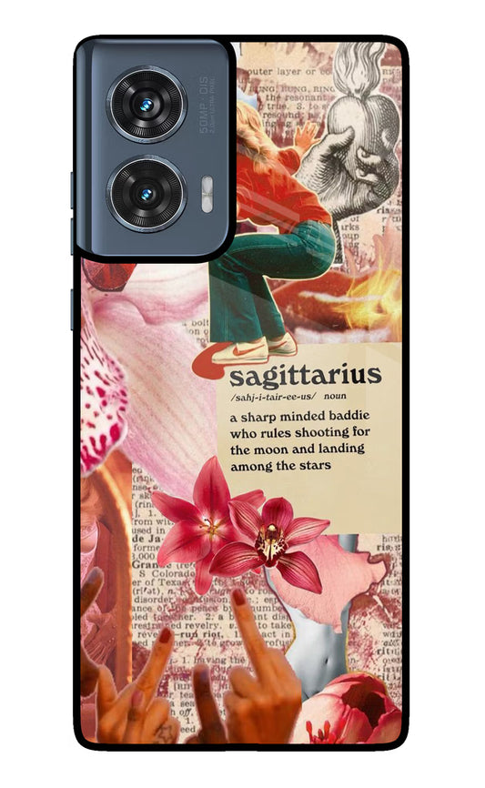 Sagittarius Zodiac Moto Edge 50 Fusion Glass Case