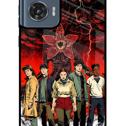Ordinary Things Characters Moto Edge 50 Fusion Glass Case Back Cover by Casekaro