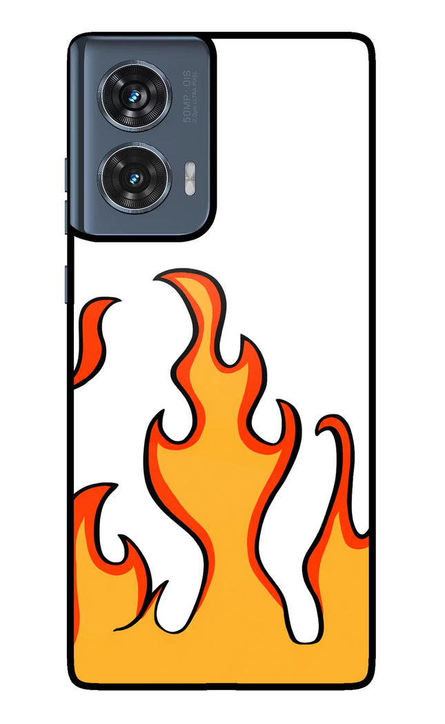 Fired Up – White Moto Edge 50 Fusion Glass Case