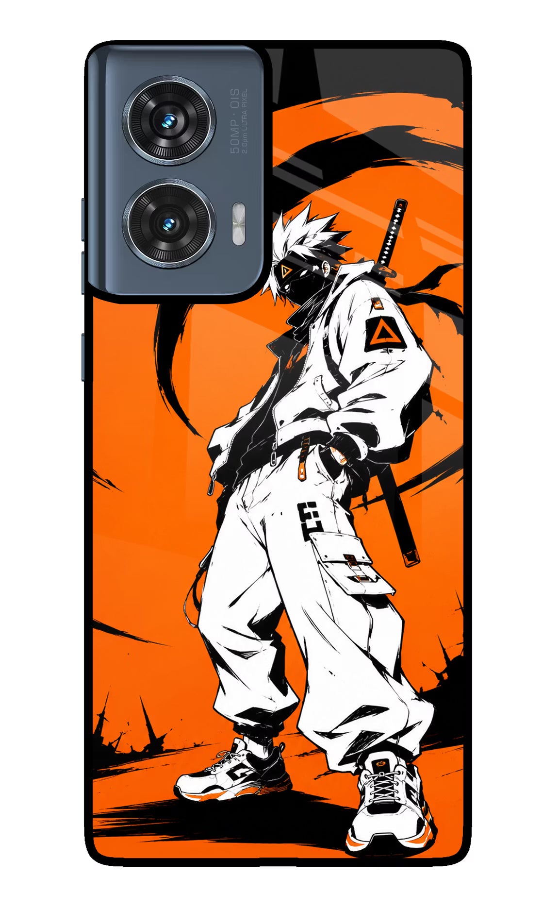 Street Samurai  Moto Edge 50 Fusion Glass Case Back Cover by Casekaro