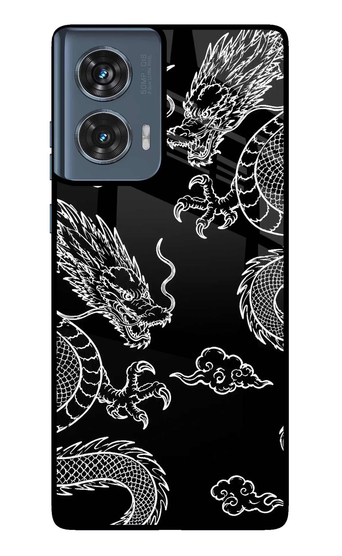 Twin Dragons Moto Edge 50 Fusion Glass Case
