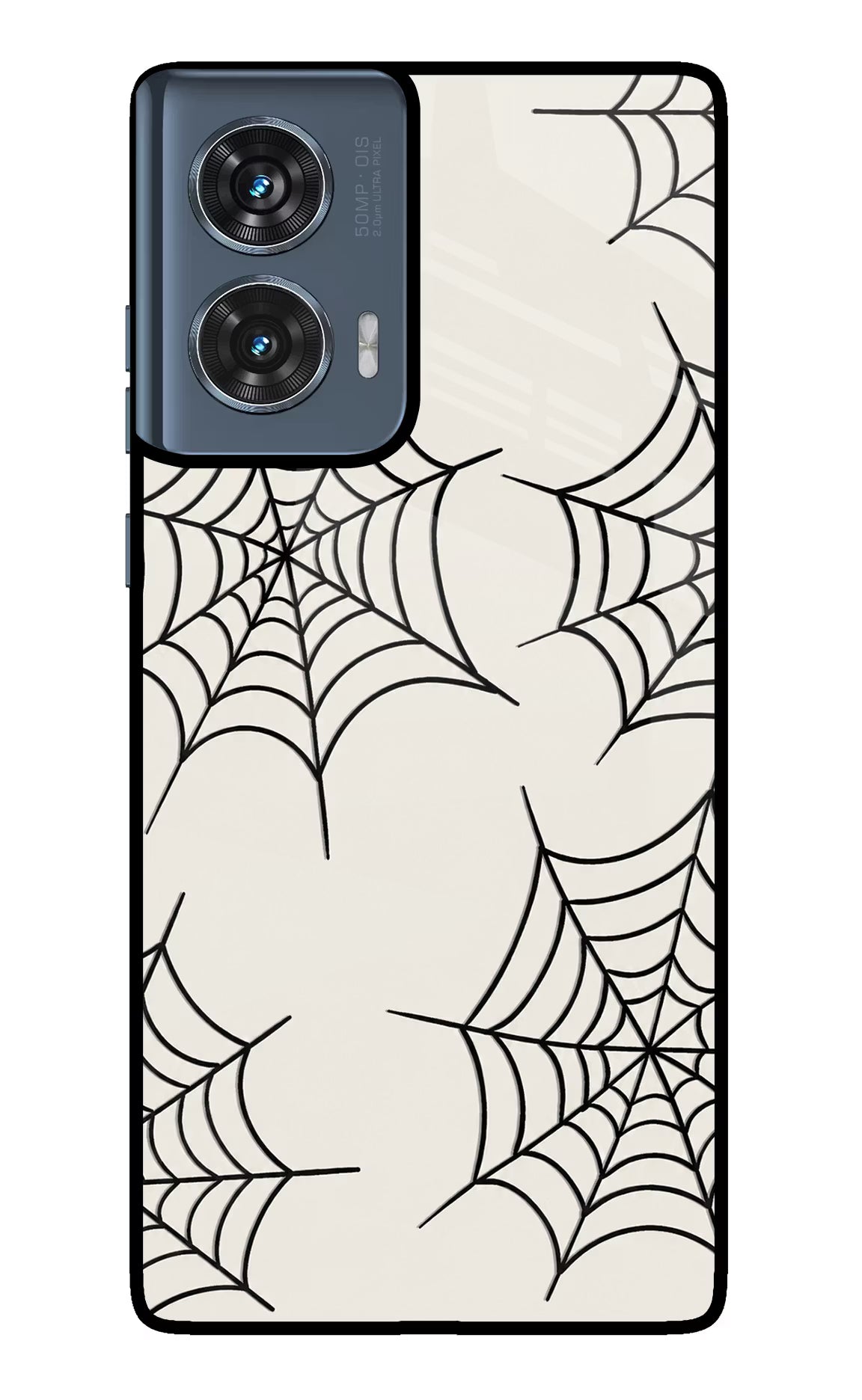 Spider Web Moto Edge 50 Fusion Glass Case