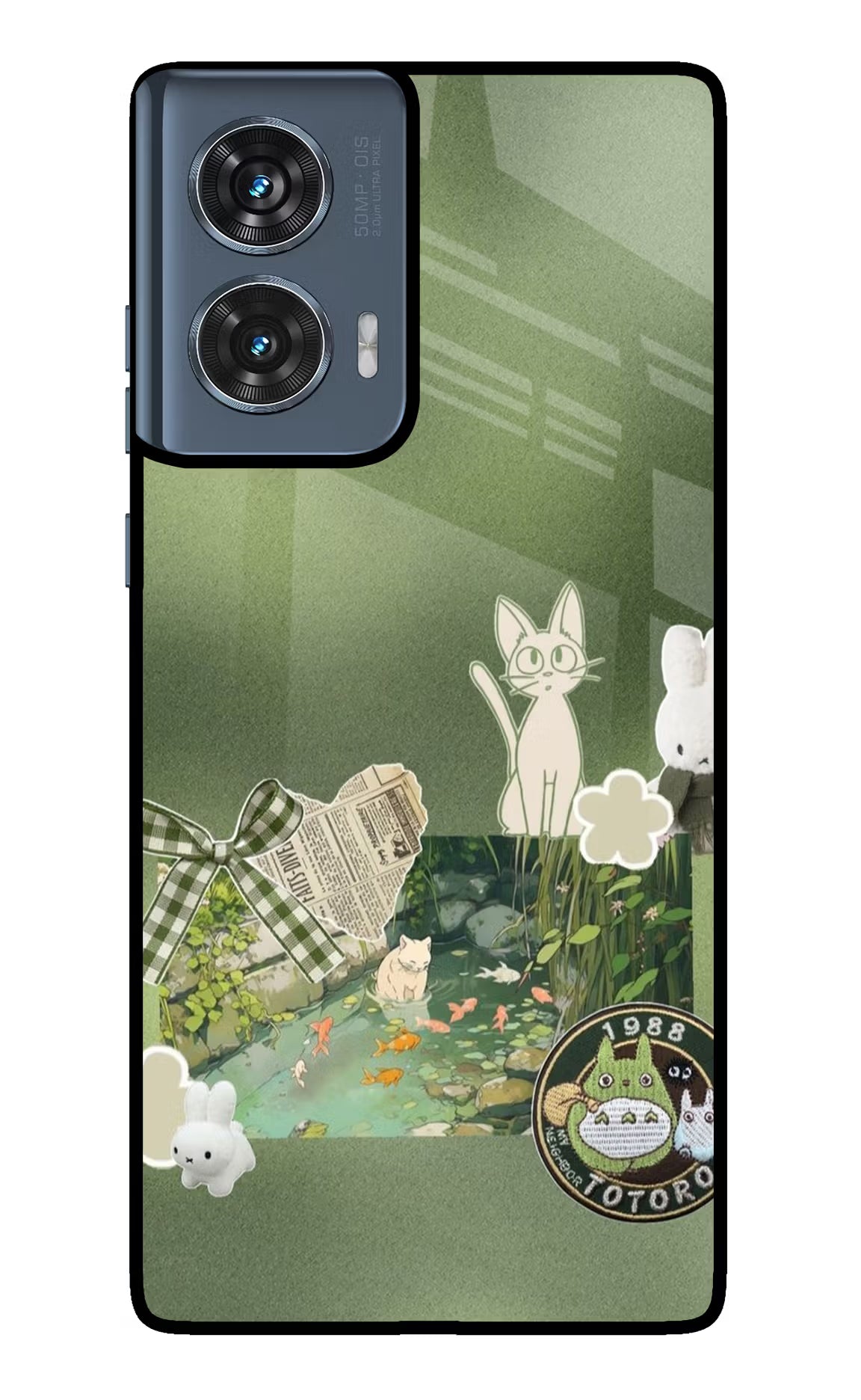 Aesthetic anime Moto Edge 50 Fusion Glass Case