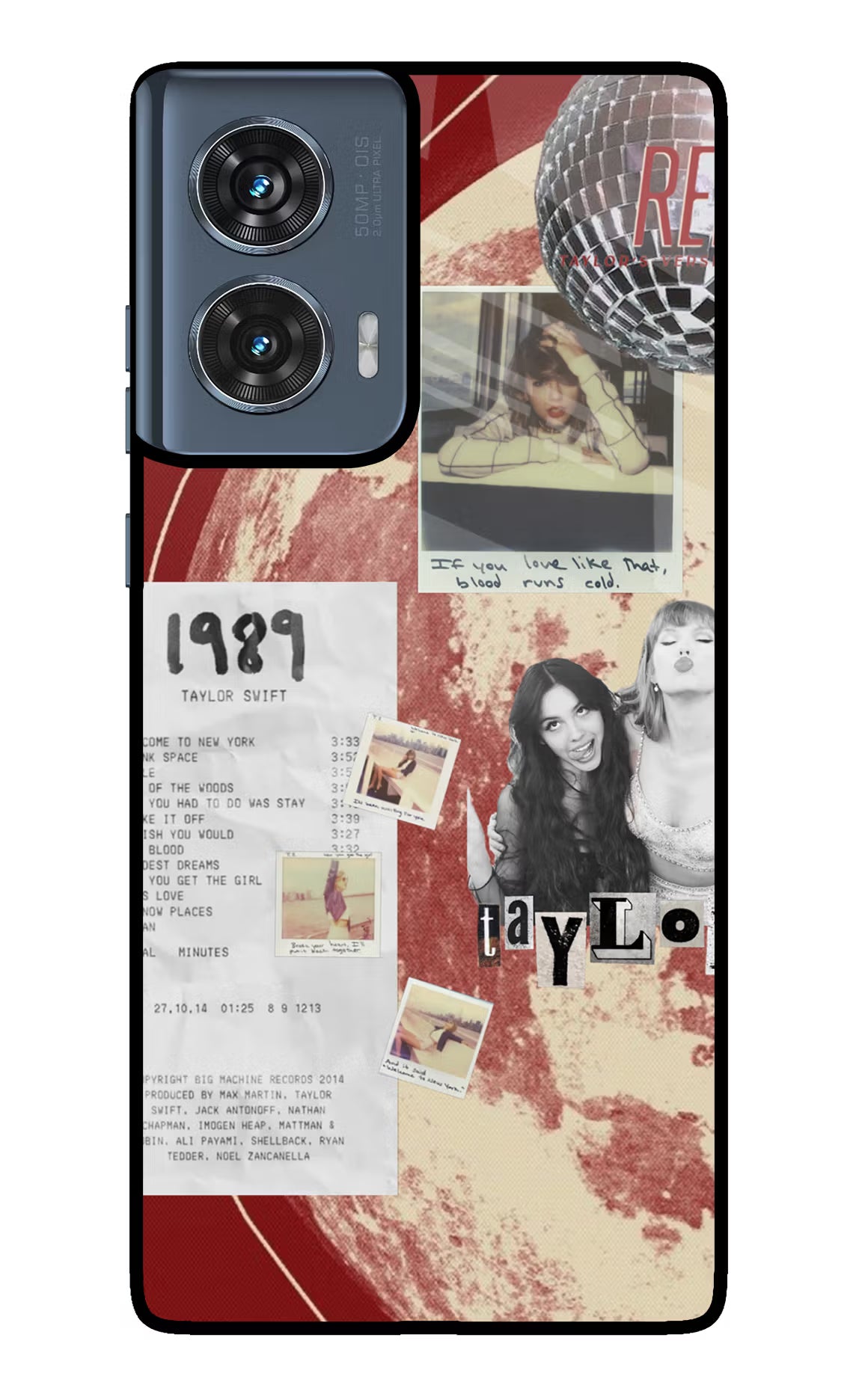 Taylor Swift Moto Edge 50 Fusion Glass Case Back Cover by Casekaro