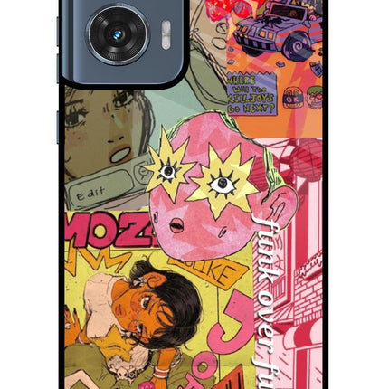Funkover Moto Edge 50 Fusion Glass Case Back Cover by Casekaro