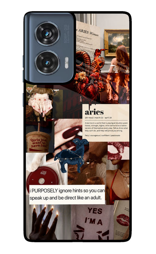 Zodiac Aries Moto Edge 50 Fusion Glass Case