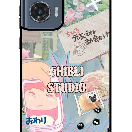Studio Ghibli Moto Edge 50 Fusion Glass Case Back Cover by Casekaro