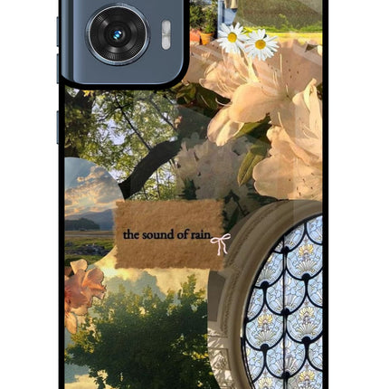 Rain Moto Edge 50 Fusion Glass Case Back Cover by Casekaro