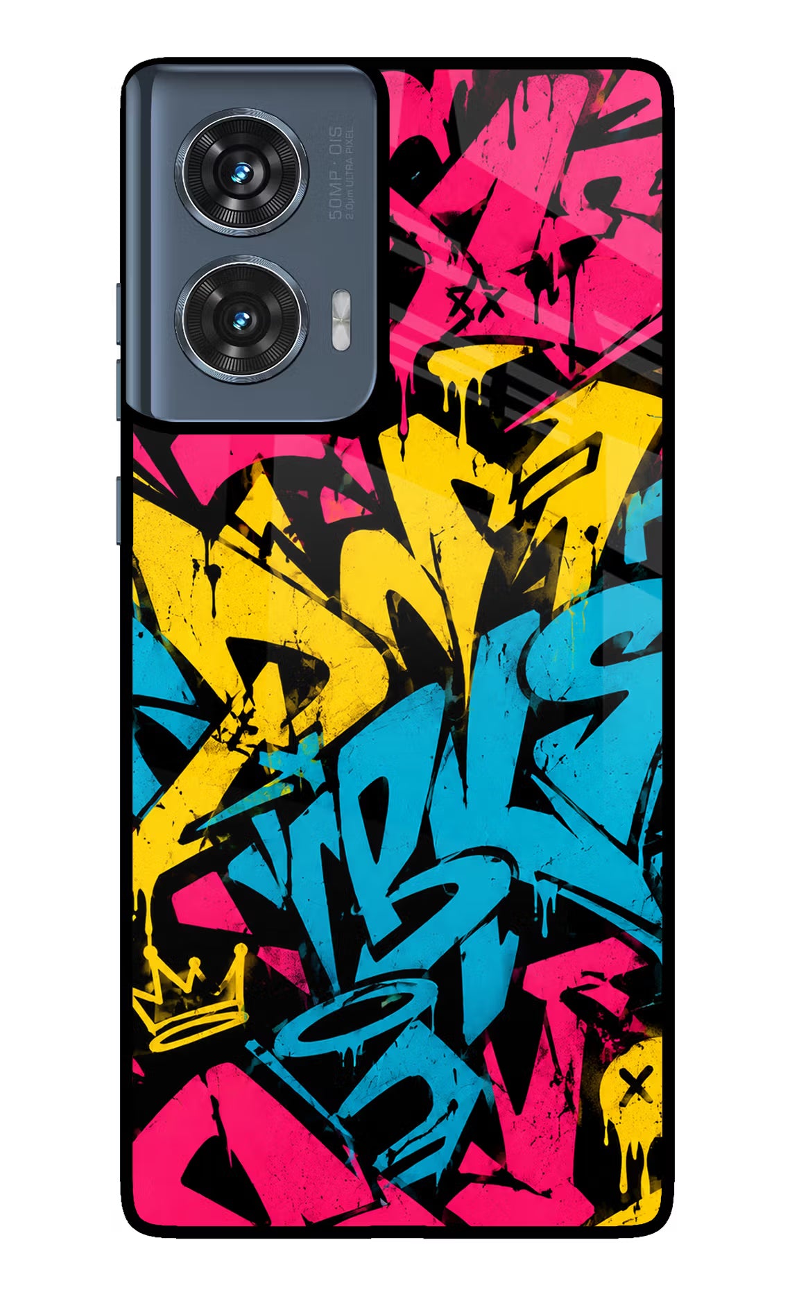 Graffiti Vibe Moto Edge 50 Fusion Glass Case