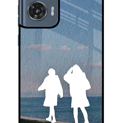 Coastal Dream Moto Edge 50 Fusion Glass Case Back Cover by Casekaro