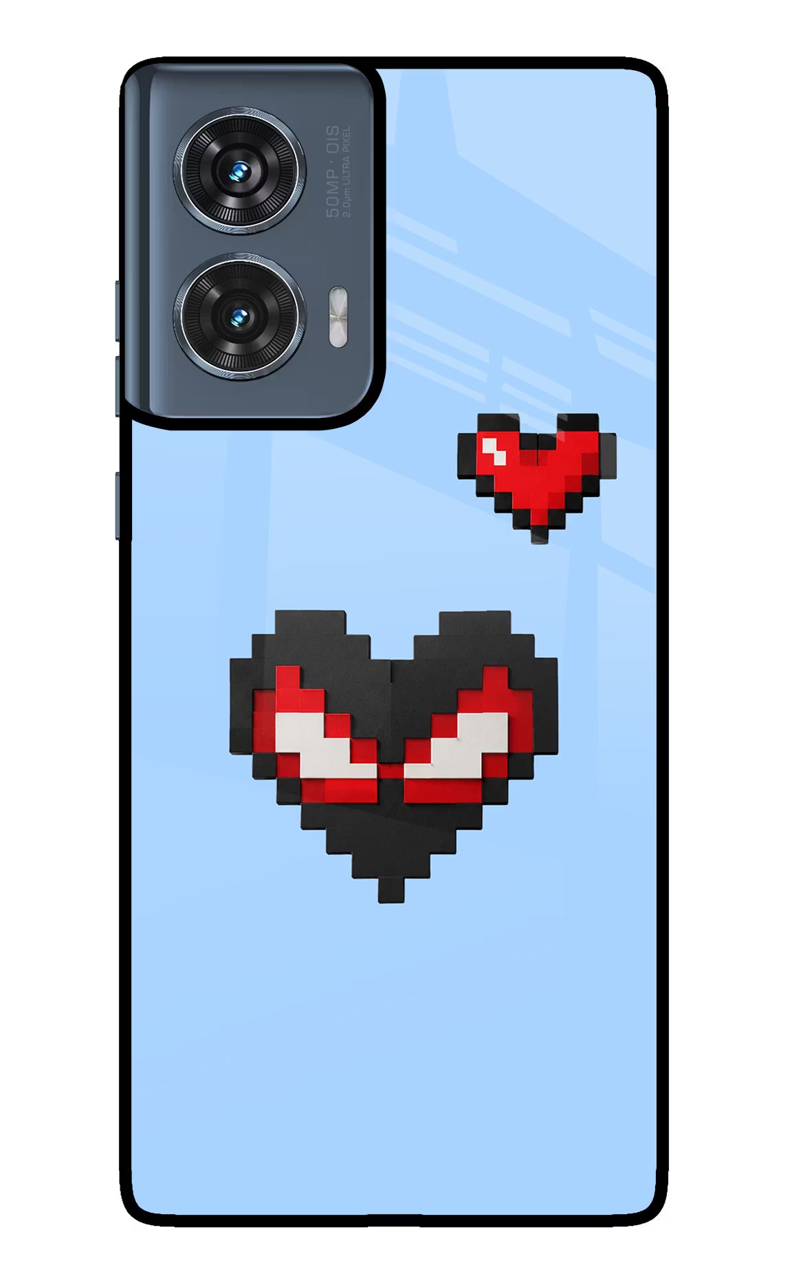 Peter Heart Moto Edge 50 Fusion Glass Case