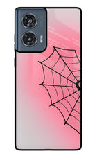 Pink Web Moto Edge 50 Fusion Glass Case