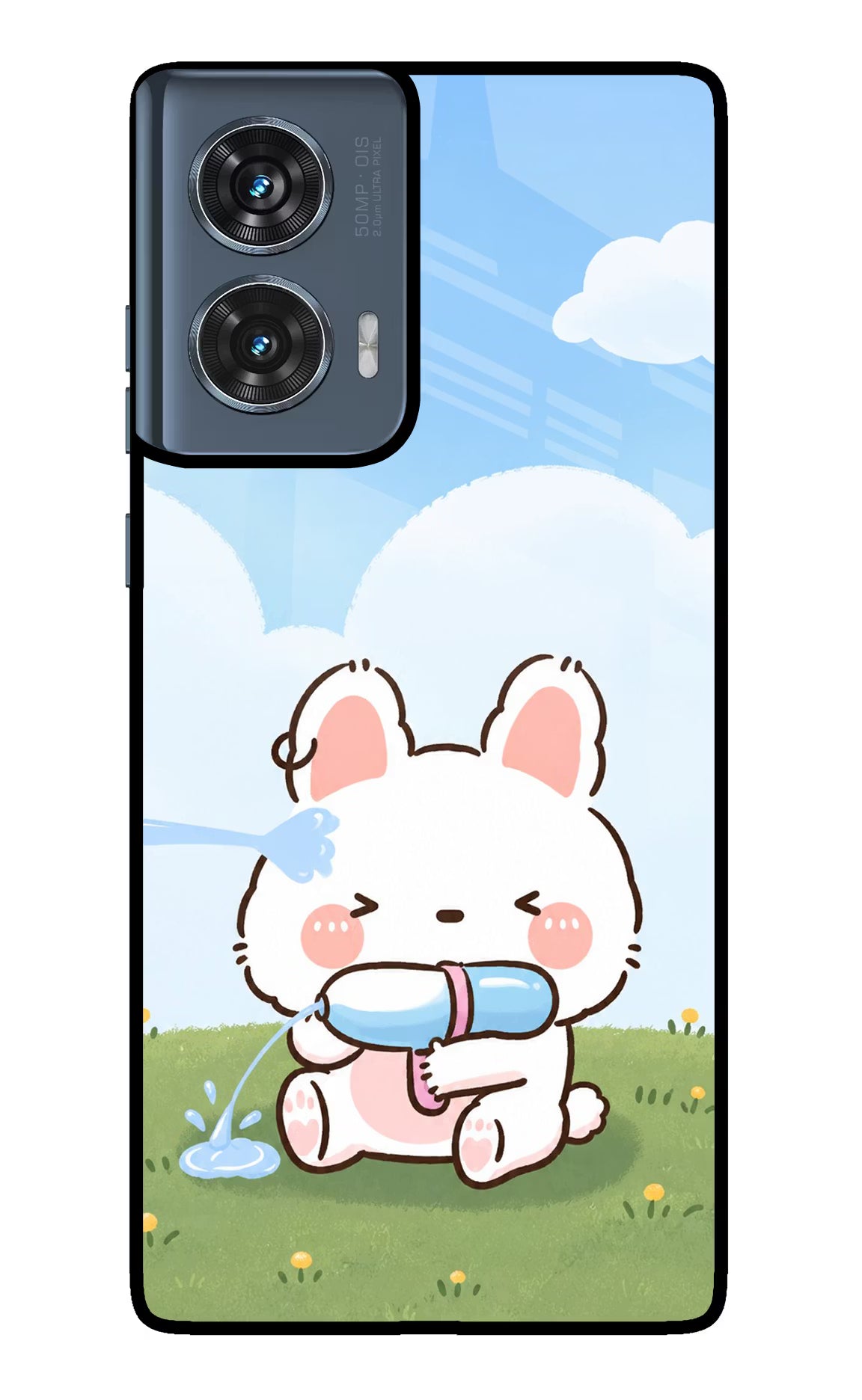 Bunny Treat Moto Edge 50 Fusion Glass Case