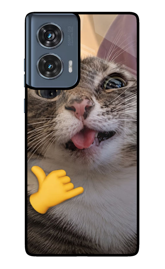 Silly Cat Call Moto Edge 50 Fusion Glass Case