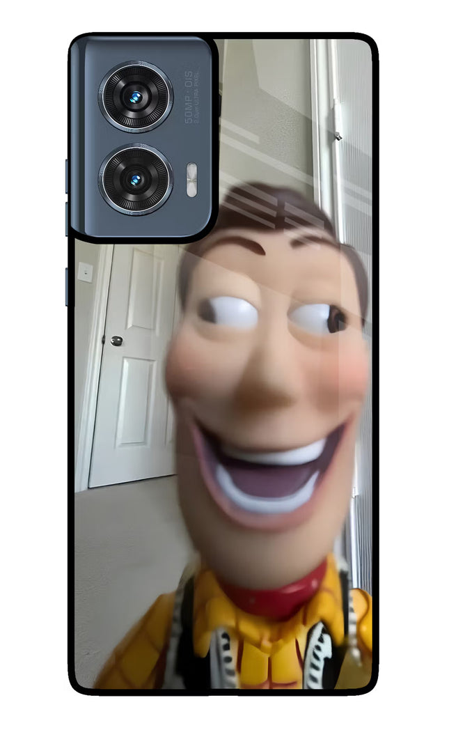 Side Eye Woody Moto Edge 50 Fusion Glass Case