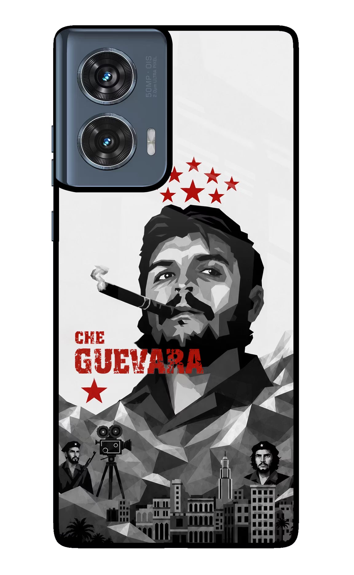 Che Guevara Iconic Moto Edge 50 Fusion Glass Case