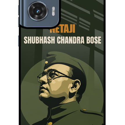Netaji Legacy Moto Edge 50 Fusion Glass Case Back Cover by Casekaro