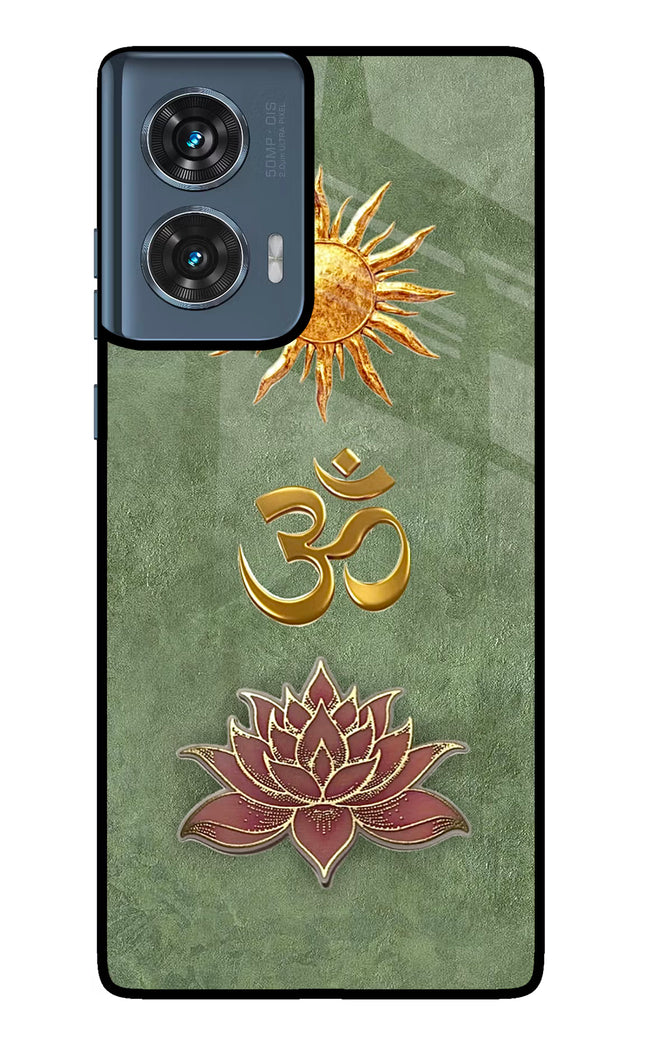 Om & Lotus Moto Edge 50 Fusion Glass Case