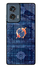 Koi Blue Moto Edge 50 Fusion Glass Case