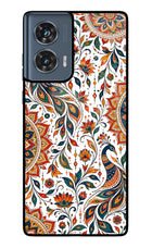 White Mayura Moto Edge 50 Fusion Glass Case