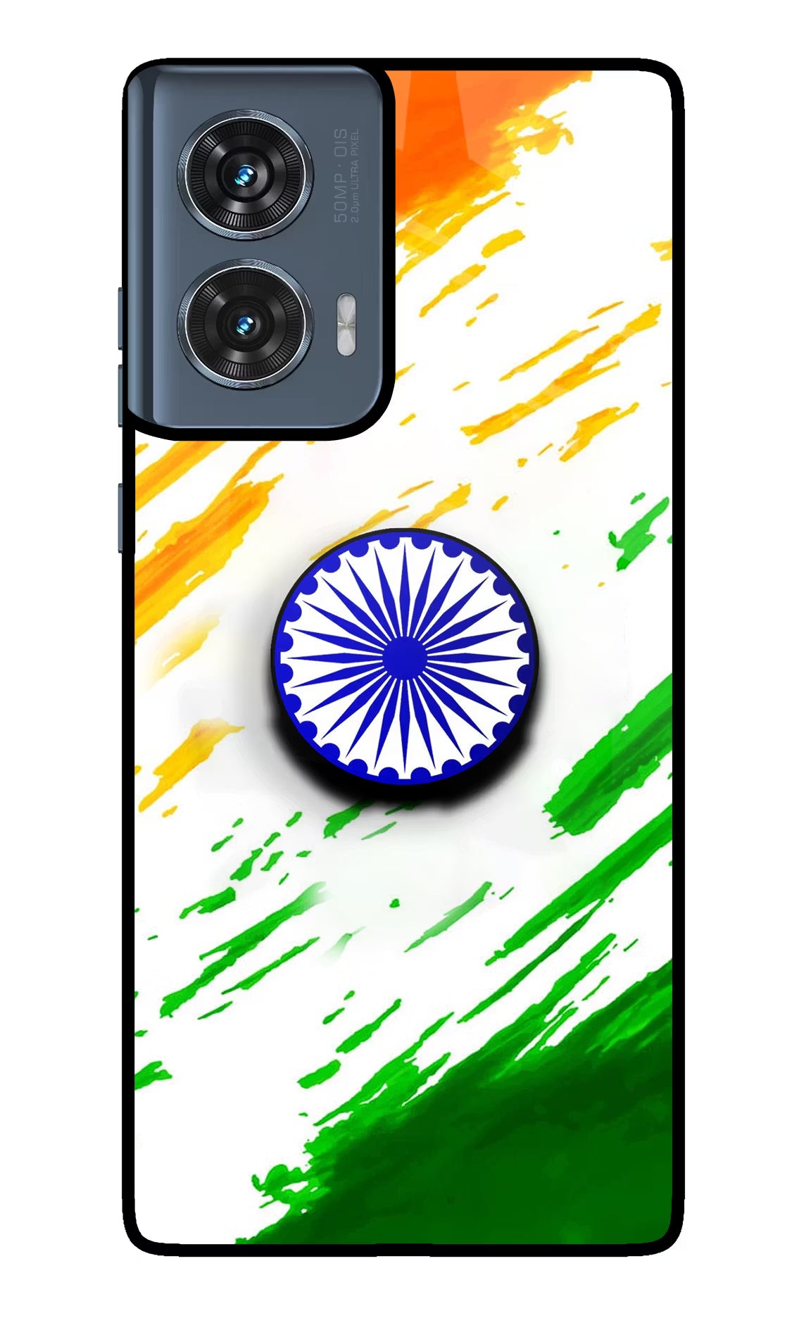 Indian Flag Ashoka Chakra Moto Edge 50 Fusion Pop Case by Casekaro