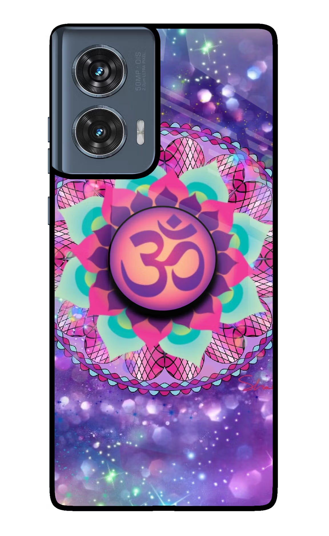 Om Purple Moto Edge 50 Fusion Pop Case by Casekaro