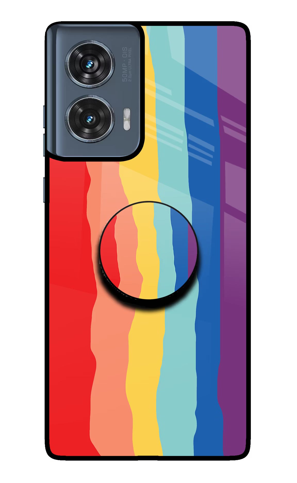 Rainbow Moto Edge 50 Fusion Pop Case by Casekaro