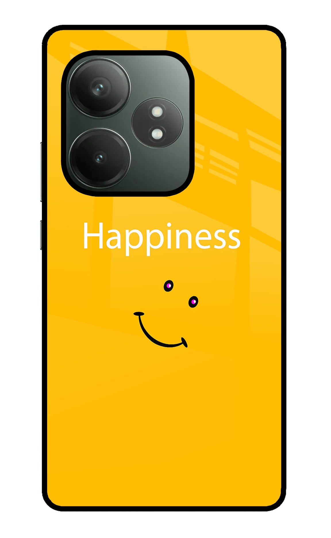 Happiness With Smiley Realme GT 6T 5G Glass Case