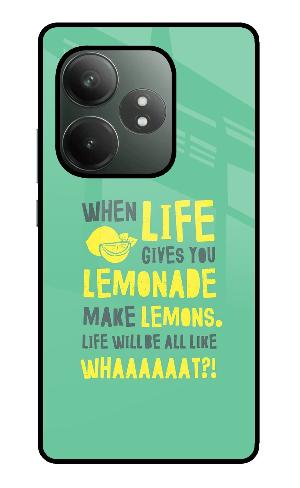 Quote Realme GT 6T 5G Glass Case Back Cover by Casekaro